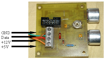 Anschluss Ultraschallmodul